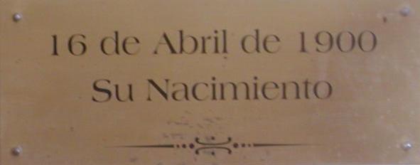 16 de Abril de 1900 Su Nacimiento